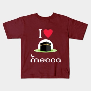 Mecca Kaaba Hajj gift-I love mecca kaaba hajj gift Kids T-Shirt